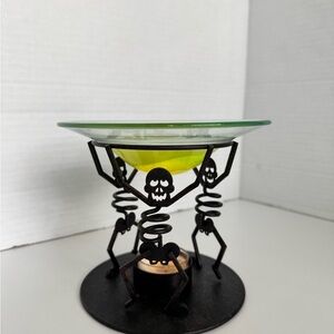 PartyLite Halloween Lot Haunted House + Skeletons w/ Box + Wax Melts